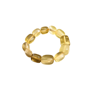 Pulsera de Cuentas de Ámbar Báltico Natural, Ovalada, en Tono Dorado, Joyería de Piedras Semipreciosas, Regalo para Mujer, SoulWise N/A - Product Image 1
