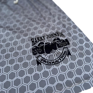Pantalones Cortos Deportivos Transpirables de Malla con Estampado Sólido para Hombre, Cintura Elástica, Corte Regular, Marca Harry Johnson Production - Product Image 3