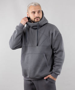 Sweat à capuche pour homme de haute qualité, pull d'hiver en molleton, 100% coton, coupe ample, décontracté, respirant, séchage rapide - Product Image 2