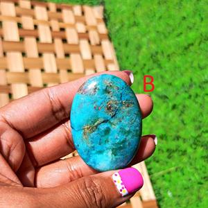 Pierre de palmier ovale en chrysocolle naturelle polie, cristal de guérison, Reiki, méditation, énergie d'amour, décoration religieuse, vente en gros Feng - Product Image 5