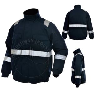 Veste de sécurité noire avec col réfléchissant, veste de sport personnalisée haute visibilité, veste de sécurité routière, vêtements de travail haute visibilité, imperméable - Product Image 4