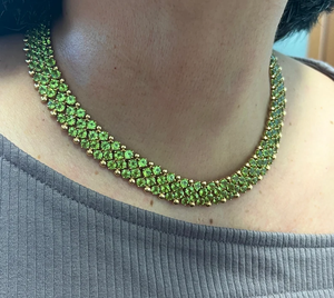 <b>Solid</b> Luxury 14K Gold Plated Link Chain Choker <b>Necklace</b> with Diamond Bezel Set Women's Wedding Fashion Jewelry - Product Image 4