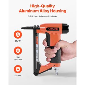 Pistola de Grapas Neumática de Punta Larga de Calibre 20, Grapadora para Tapicería, Serie 50, Grapas de Alambre Fino, Corona de 1/2 Pulgada, Longitud de 1/4-5/8 Pulgadas, 110 Piezas - Product Image 6