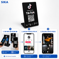 Support d'affichage NFC sans contact personnalisé SIKA avec code QR pour cartes-cadeaux Google Play et avis Google – Présentoir de codes QR
