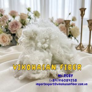 Fibra de Poliéster Virgen Hueca 4D HD Blanca sin Silicona Vikohasan PSF, Material de Relleno Seco, Certificado OEKO-TEX, Venta al por Mayor - Product Image 2
