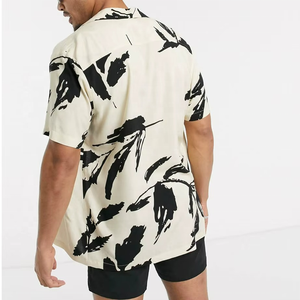 New Design Custom Made Sublimation Printing Button Down Cotton Rayon Beach Wear Mens <b>Hawaiin</b> <b>Shirt</b> - Product Image 3