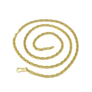 Collar de Cadena Bizantina para Mujer, Chapado en Oro Micro de 14K, 18K, 24K, Diseño Moderno, Collar de Latón de Moda, Venta al por Mayor - Product Image 3