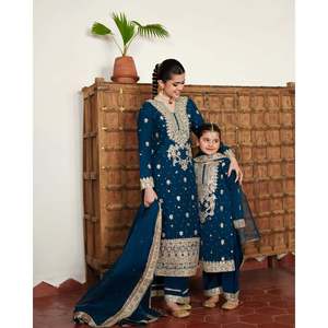 Beau haut et bas pour femmes avec fantaisie Dupatta pour les fêtes-Ensemble de costume élégant - Product Image 2