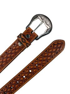 Cinturón Vaquero Occidental Vintage de Cuero Genuino OEM ODM, Hecho a Mano con Cuentas Bordadas y Aleación de Alta Resistencia, Personalizable con Logotipo para Hombre - Product Image 4