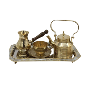Advantageous Design Metal Gold Color Coffee <b>Pot</b> <b>Tea</b> Kettle And <b>Tea</b> Cup And Saucer With Tray <b>Set</b> Kitchenware <b>Tea</b> And Coffee <b>Set</b> - Product Image 1