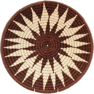 Handmade Wall Basket Decor Traditional Woven Wall <b>Hanging</b> Natural Sisal Fiber Geometric Art for Living Room Farmhouse Decor - Product Image 1