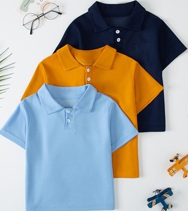 Chemises polo en tricot décontractées pour garçons, en polyester et coton, manches courtes, chemise d'école, logo personnalisé, vente en gros - Product Image 6