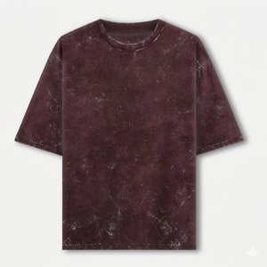 Men Oversized Crew Neck T-Shirt Solid Color Washed Cotton Loose Fit Short Sleeve Plain Dyed Top All Seasons Wear - Product Image 3
