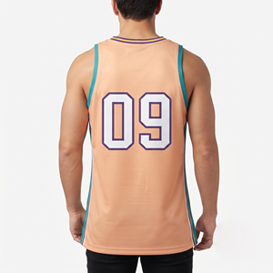 Camiseta de Baloncesto Sublimada al por Mayor para Hombre, Camiseta Deportiva sin Mangas, Camiseta de Baloncesto Profesional para Hombre - Product Image 2