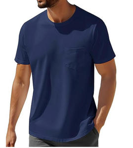 T-shirt tendance été 2026 à manches courtes avec poche avant - Product Image 1