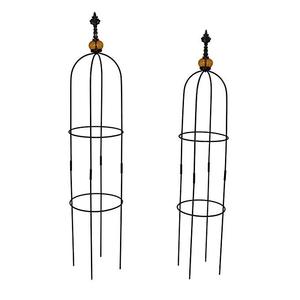 Nouvel Obélisque Tendance pour Plantes de Jardin en Fer Léger – Supports pour Plantes Grimpantes (Lot de 2) – Piquets de Soutien Connectables - Product Image 4