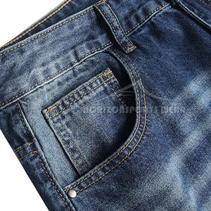 High Street Fashion <b>Elastic</b> <b>Waist</b> Casual Baggy <b>Jeans</b> <b>for</b> <b>Men</b> Comfortable Soft Touch Breathable Eco-Friendly 100% Cotton Straight - Product Image 3