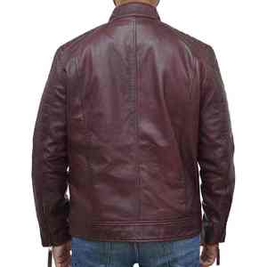Factory Direct New Fashion Slim Fit Genuine Bomber Leather <b>Jacket</b> Men Factory Wholesale Price Male <b>Jacket</b> For Men <b>Sheepskin</b> - Product Image 5