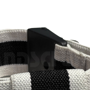 HANDSCHUHE INDUSTRIES Adjustable Blood Flow Restriction <b>Band</b> Black White Striped Polyester <b>Exercise</b> Strap Durable Arm Leg - Product Image 3