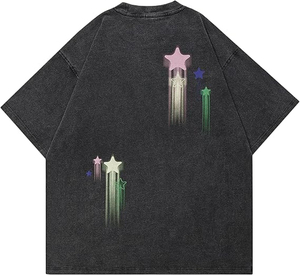 Custom Heavy 100% Cotton Oversize T Shirt <b>Blank</b> Mock Neck Heavy <b>weight</b> Oversized Boxy t Shirt T-shirt for men, loose fit printed - Product Image 6