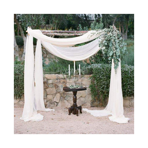 ผ้าม่านฉากหลังแบบผ้าชีฟองโพลีเอสเตอร์ที่เป็นมิตรกับสิ่งแวดล้อม ป้องกันไฟและกันแสง สำหรับงานแต่งงาน - Product Image 2