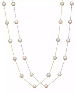 2-Pc. Ensemble de perles de culture d'eau douce (6-1/2 - 7mm) collier et clous d'oreilles assortis | Macy's - Product Image 6