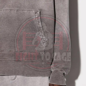 Sweat-shirts pour hommes à effet délavé, confortables pour un usage quotidien, avec logo personnalisé, qualité supérieure, faits à la main, design unique, produit tendance et innovant. - Product Image 4