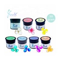 Fio de led uv para artesanato, colorido dip resina 30ml para fazer flor em forma de pétala gel artesanal