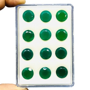 Pierres précieuses en onyx vert naturel, taille ronde, 12 mm, pierres en onyx vert en vrac, prix de gros, lot en vrac pour la fabrication de bijoux - Product Image 2