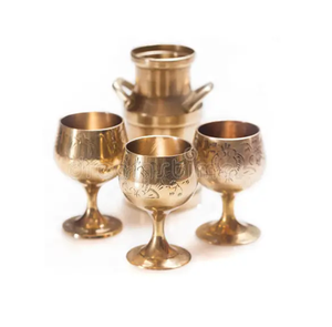 Lot de 3 coupelles à œufs en laiton martelé, design élégant, accessoires de cuisine, vente chaude - Product Image 1