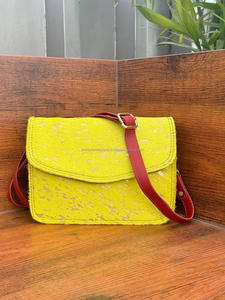 กระเป๋าสะพายคาดลำตัวโลหะแฟชั่นสไตล์ตะวันตกสำหรับผู้หญิงกระเป๋าสะพายหนังสีสันสดใสรีไซเคิลออกแบบได้ตามต้องการ - Product Image 5