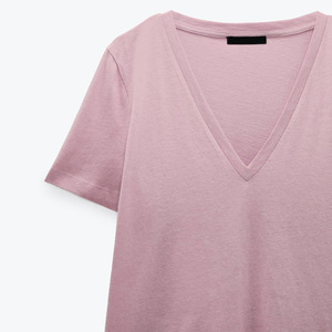 Camiseta Básica de Moda al por Mayor, Top Casual de Manga Corta para Mujer, Camiseta de Uso Diario, Ajuste Relajado y Moderno - Product Image 3