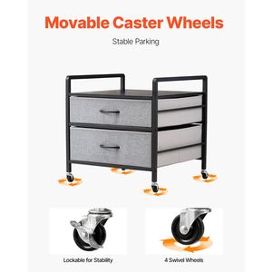 Supporto per Mini Frigorifero Mobile con Capacità di 80 kg, 2 Cassetti e 4 Ruote Girevoli per Facile Conservazione - Product Image 4