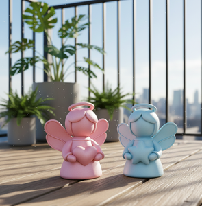 Velas Artísticas Minimalistas de Cera de Parafina Hechas a Mano en Tonos Pastel - Juego Decorativo Aromático de Estilo Nórdico para Diwali y Pascua, Uso Doméstico - Product Image 2