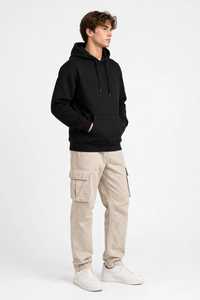 ONETEN APPARELS <b>Men's</b> Color Block Breathable Winter <b>Hoodie</b> Plus Size Cotton French Terry Pullover Sweatshirt - Product Image 2
