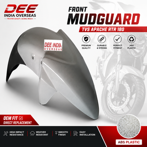 Garde-boue avant OEM pour moto TVS Apache RTR 180, garde-boue avant en plastique ABS, pièce de rechange par DEE India - Product Image 2