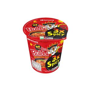 Nouilles instantanées coréennes Samyang 2X Spicy Buldak Hot Chicken Stir Fried Cup Noodles, saveur super piquante, prix de gros. - Product Image 5