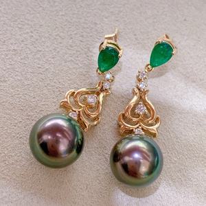 Boucles d'oreilles pendantes en argent sterling 925, version légère, perle naturelle simple, utilisation quotidienne dynamique, taille parfaite de 11-10 mm, cadeau parfait - Product Image 3