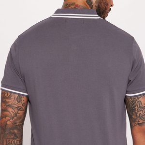 ออกแบบคุณภาพสูง คอเสื้อพับได้ ราคาโรงงานถูก ปี 2026 / เสื้อยืดลำลองผู้ชาย ผ้าเนื้อนุ่ม ทนทาน - Product Image 6