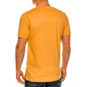 เสื้อยืดคุณภาพสูง 100% ผ้าฝ้าย แฟชั่นผู้ชาย สีพื้นเรียบง่าย เสื้อยืดแขนสั้นผู้ชาย สีเขียวมะนาว สำหรับฤดูร้อน - Product Image 2