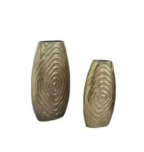 Florero de Metal Estilo Vintage con Acabado Antiguo, Adorno Decorativo para Sala de Estar, Mesa de Consola, Exhibición de Flores - Product Image 4