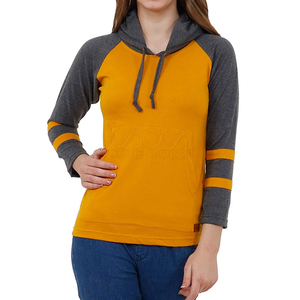 Sweat-shirt à capuche pour femme avec impression de lettres personnalisée, color block, style urbain professionnel, nouveau modèle 2026 - Product Image 1
