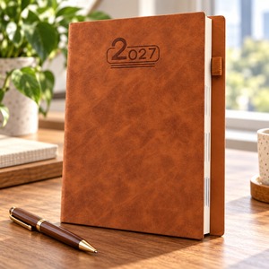 Agenda Nescafé 2027 Diary One con Tapa de PU Color Bronceado, Regalo Corporativo, Diario de Oficina, Organizador Diario, Cuaderno Ejecutivo para Hombres y Mujeres - Product Image 1