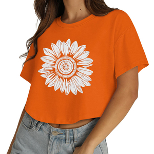 เสื้อยืดคอกลมผู้ชายสไตล์ร่วมสมัย ผ้าโพลีเอสเตอร์ผสมคอตตอน ออกแบบโลโก้และพิมพ์ลายตามสั่ง เสื้อยืดผู้หญิงทรงหลวมไหล่ตก - Product Image 4