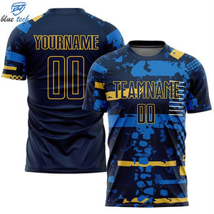 Professional Custom 100% Polyester Eco-Friendly Breathable <b>Soccer</b> Uniform Sublimation Team Jersey Short Sleeve Tournaments - Product Image 3