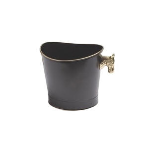 Métal Noir Mat Avec Poignée Dorée Seau À Glace Fantaisie Top Vente Barware Nouveau Design Porte-Bouteille - Product Image 1