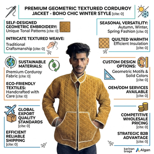 Veste matelassée pour femme en cachemire teint à la main, style géométrique Suzani, couleur unie, brodée, minimaliste, bohème chic, ethnique, hiver - Product Image 6