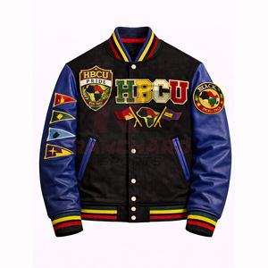 Chaqueta ligera para hombre estilo HBCU, cómoda y personalizada, chaqueta universitaria, chaqueta de colegio, chaqueta varsity hecha a medida. - Product Image 1