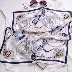 Pañuelo Cuadrado de Seda de Lujo con Estampado de Albaricoques 70*70cm para Mujer, Suave Satén, Diadema, Pañuelo para el Cuello, Lazo, Cinta para el Pelo, Foulard, Cinta para Bolso, Regalo - Product Image 6