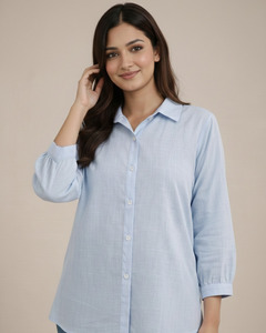Camisa de algodón para mujer de alta calidad, corte holgado, comodidad diaria a un precio asequible de proveedor indio. - Product Image 2